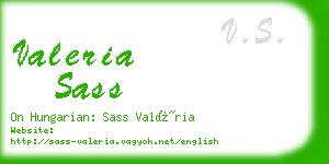 valeria sass business card